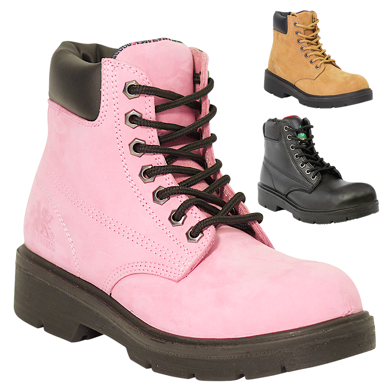 Pink Industrial Waterproof Work Boot 